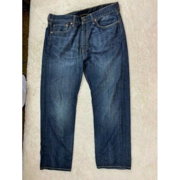 Levi 505 Mens Jeans Size 36x30 Medim Wash Cotton Straight - Picture 1 of 4